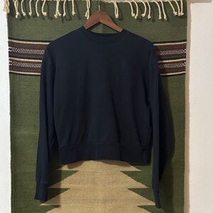 Topo Designs black cropped Sweatshirt 100% organic cotton